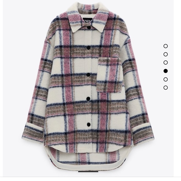 Zara plaid overshirt/shacket - Picture 7 of 11